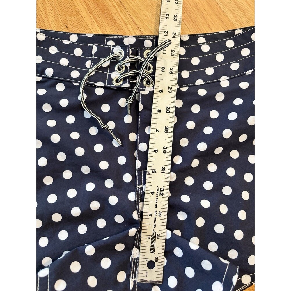 Birdwell Beach Britches Navy Blue & White Polka Dot Board Shorts Womens 16 - Picture 8 of 10